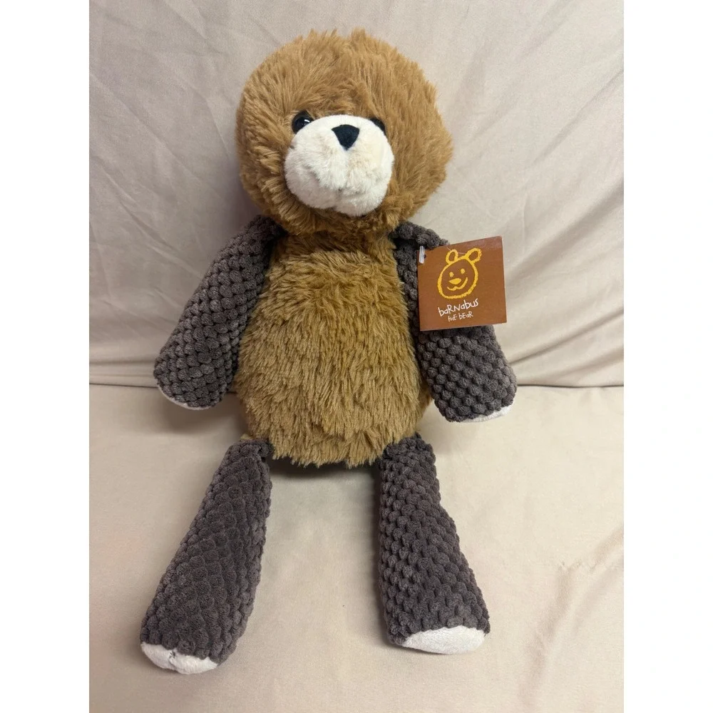 Scentsy Buddy Barnabus the Bear Plush Stuffed Animal Brown Grey Textured New Tag